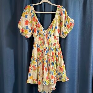 Free People Floral Mini Dress - Multicolor